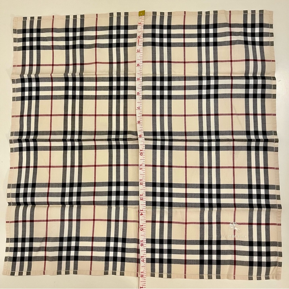 Authentic Vintage Burberry London Nova Check Handkerchief – Embroidered Logo - Picture 7 of 7